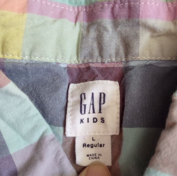 Gap Kids L10/11 Plaid Button Down - Picture 2 of 6